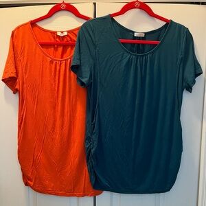 Bundle of Two Size Large Maternity Tops